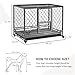 JTDISHI Dog Cage Pet Cage Black with Casters Small Animal Cage with Double Latch Lock and Small Door Suitable for Small Dogs
