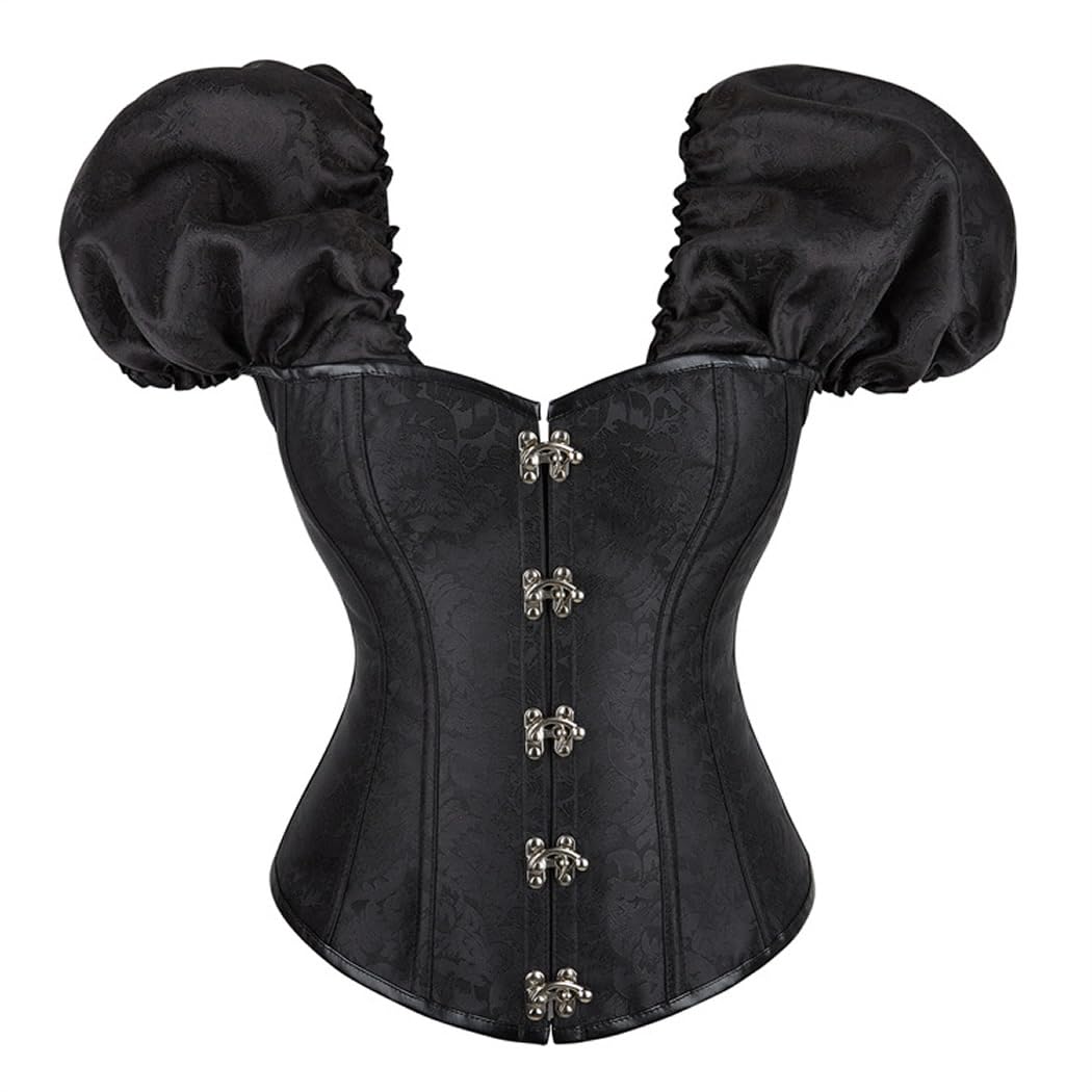 DISSA Corset Overbust Manches Bouffantes et Boucles Avant femme,EU 32-42