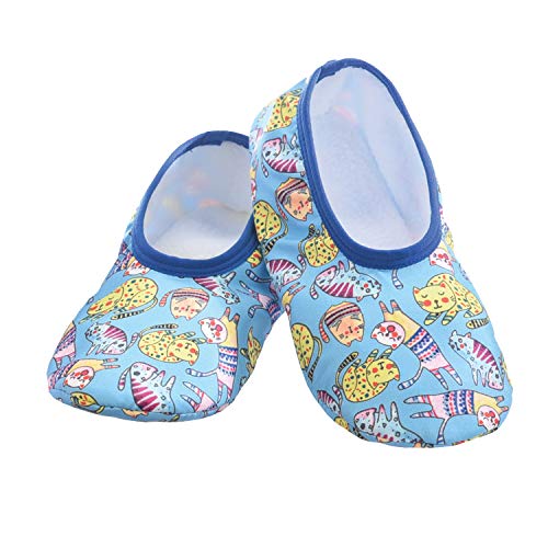 Snoozies Skinnies Lightweight Slippers | Cozy Slippers for Women | Travel Flats On The Go | Cats | Medium