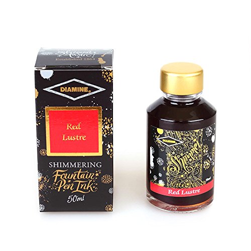 Diamine - Shimmering Fountain Pen Ink, Red Lustre 50ml โ image 1