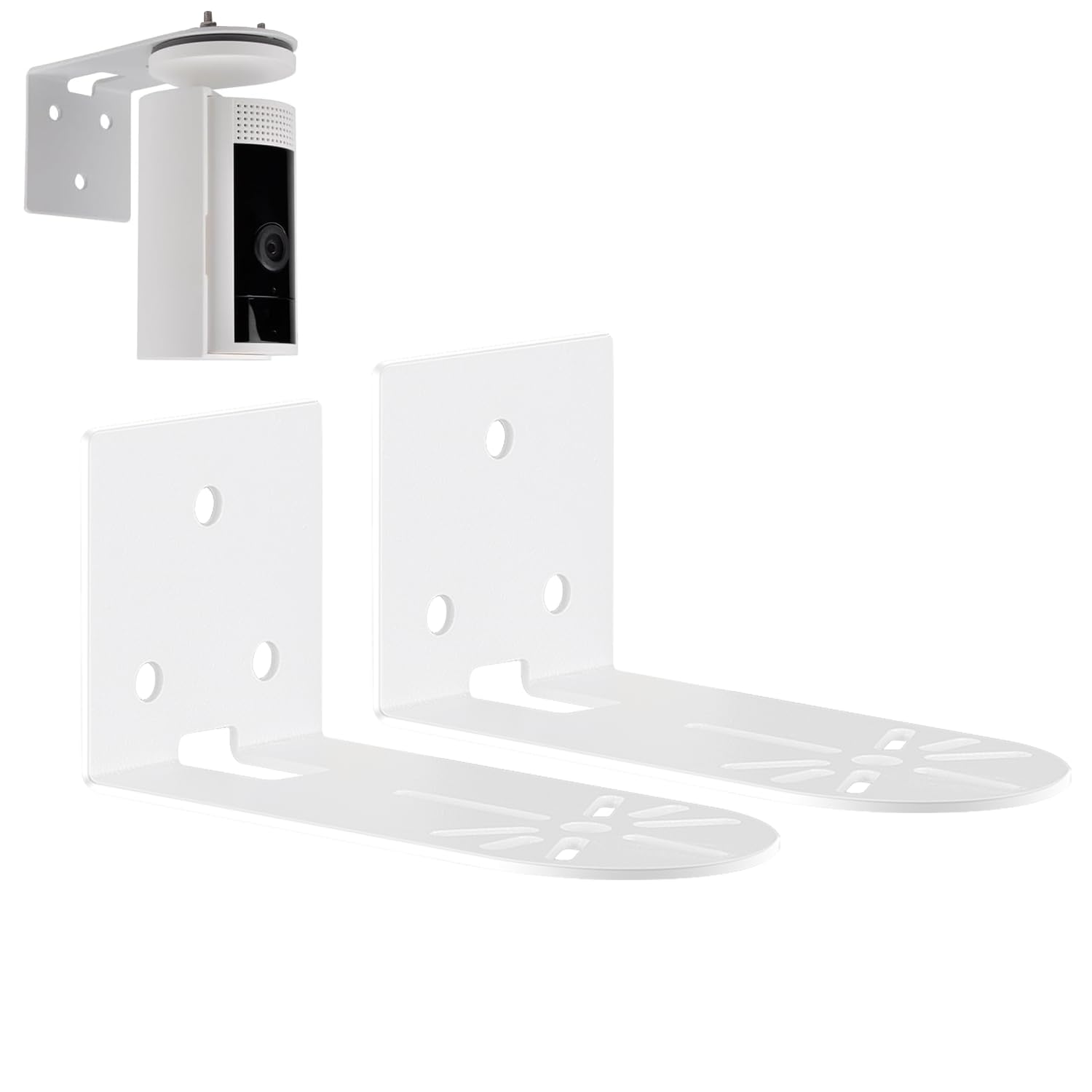 Lonnky Metal Camera Wall Mount - Compatible with Blink, Ring & More, Weatherproof Security Mount for Indoor and Outdoor Use, Pack of 2