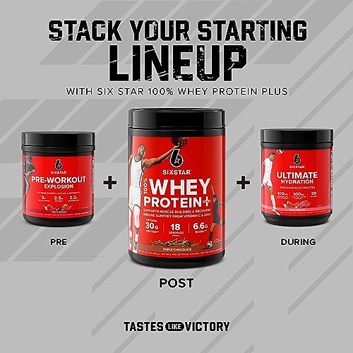 Six Star SST71672 Whey Protein Powder | Six Star Whey Protein Plus | Whey Protein Isolate & Peptides | Lean Protein Powder For Muscle Gain | Muscle Builder For Men & Women | Triple Chocolate thumb #3