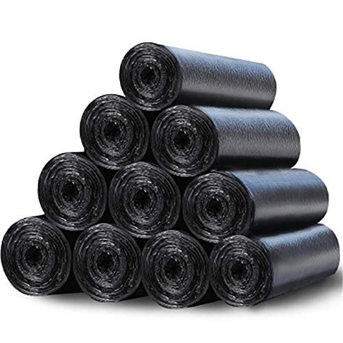 15 Liter Schwarze Müllsäcke-10 Rollen-Super-Müllsäcke-haltbare Müllsäcke-45 x 50 cm-PE Müllsäcke I Müllsäcke I Blattsäcke I 200 STK