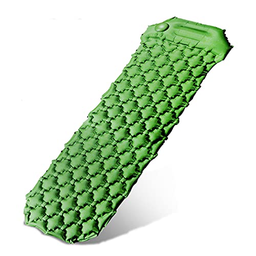 SYOURSELF Camping Sleeping Pads for Camping, Inflatable Sleeping Mat, Ultralight, Compact, Waterproof, Ultra Thick Backpacking Sleeping Pad, Air Mattress for Tent, Hiking, Car Traveling(Green)