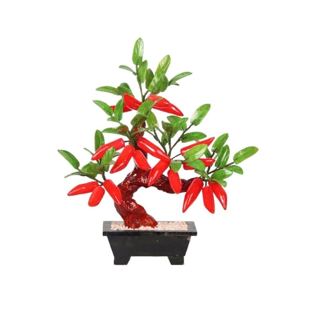 CHENGAIJIAN Artificial Bonsai Tree, Artificial Bonsai Tree Jade Chili Living Room Home Decoration