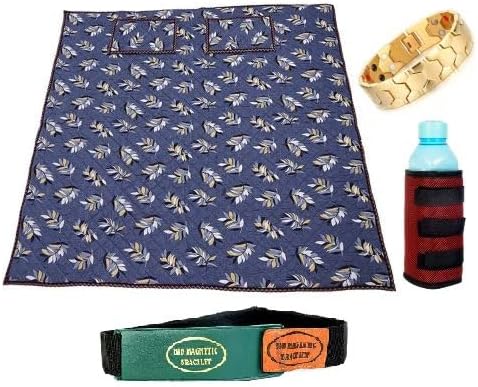 Bio Energy Magnetic Mattress Topper 6 x 6 ft with 2 Pillow Pad | Bio Magnetic Water Energy Pad, Hand Bracelet and Hand Belt Combo Kit for Deep Sleep and Pain Relief