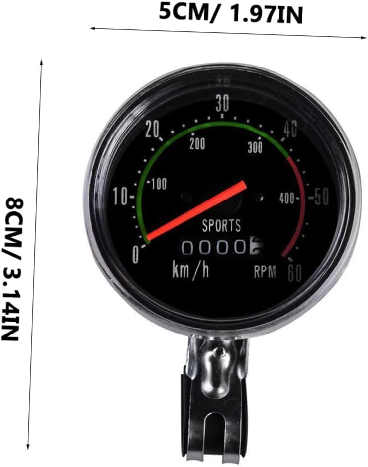 Circular Mechanical Bike Speedometer Odometer Accessory for Mountain Bicycle Lightweight High-Sensitivity Cycling Code Table Outdoor Tracking Distance Speed Calorie