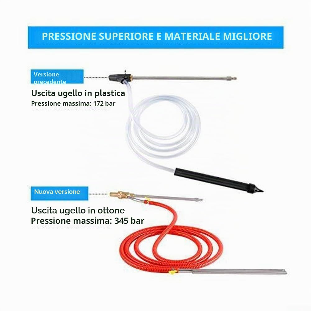 Homefurnishmall Kit di sabbiatura per idropulitrice, 5000 PSI abrasivo a umido con attacco per idropulitrice per sabbiatura per rimuovere ruggine, graffiti, vernice, 9E6AVM14874P7U0V241C