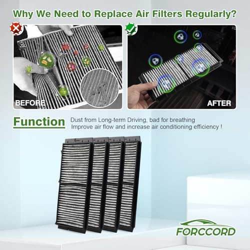 Image of 4-Pack Cabin Air Filters for Mazda 3 2010-2013, Mazda 3 Sport 2010-2014 | Replace#CF11672, Cabin Filter Automotive Replacement Passenger Compartment Air Filters Car Accessories