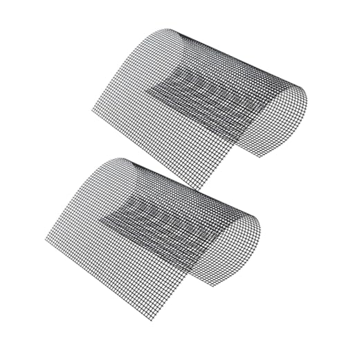 Lurrose 2 Stück Teiliges Grillnetz Hitzebeständigem Antihaftbeschichtetem Glasfaser mesh Wiederverwendbar für Holzkohle Gasgrills für Bbq Picknick und Vielseitiges Grillzubehör