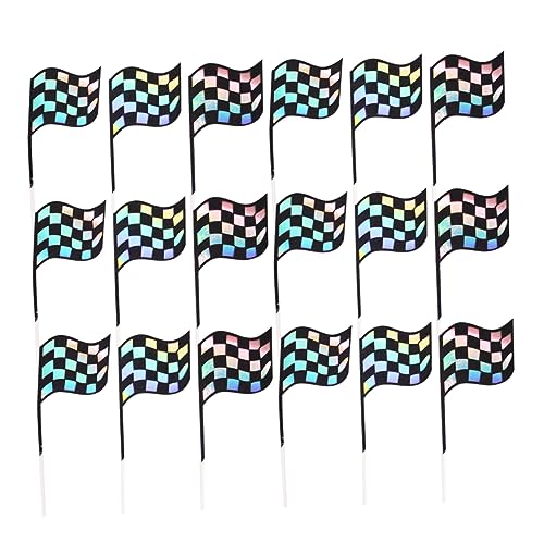 WEKADRIN 18piezas Decoración De Tartas De Cumpleaños Diseño De Bandera De De Adornos Para Pasteles y Para Fiestas y Celebraciones Accesorios Creativos Para Postres