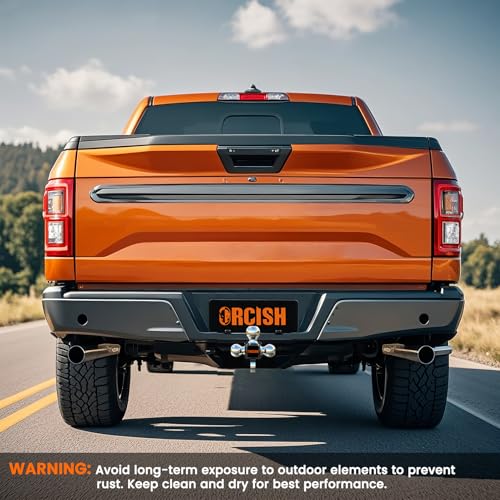 Image of ORCISH 360 Swivel Trailer Hitch, Tri-Ball Mount with Heavy Duty Hook & Anti-Theft Lock, Chrome-Plated Trailer Ball Size 1-7 /8 inch, 2 inch and 2-5 /16 inch, Fit 2 Inch Hitch Receiver, Rotating Tow Hitch