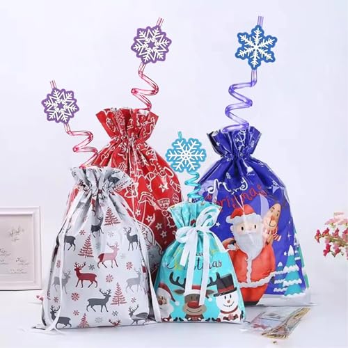 24 pitillos de plástico Frozen con diseño copo de nieve miniatura 5