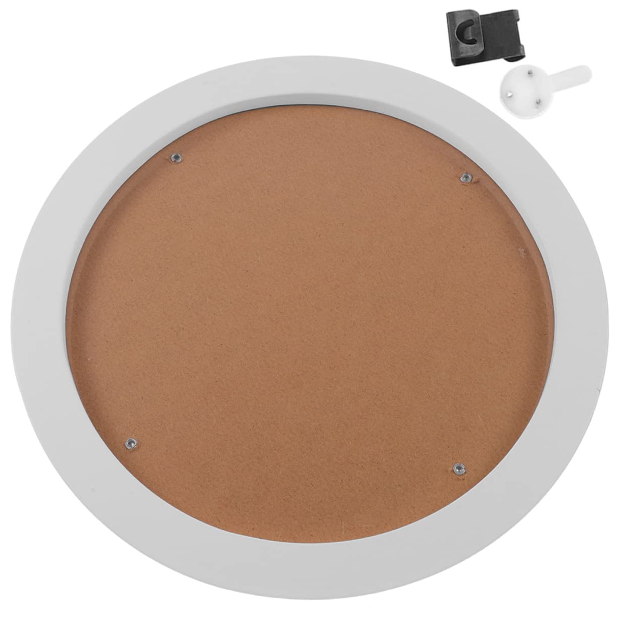 ULDIGI Round Embroidery Frame Picture Holder Cross Stitch Artwork Display Wooden Stand for Room Decor