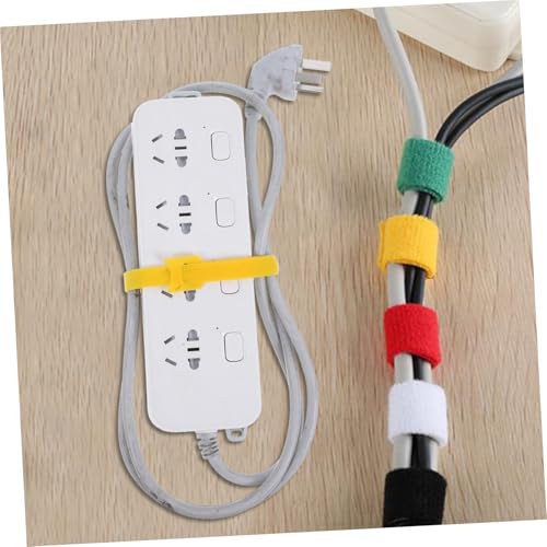 Luxshiny juego de 100 piezas de sujetadores de cable reutilizables con gancho y lazo para gestión de cables miniatura 7