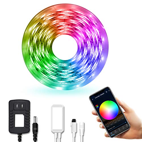 DAYBETTER LED Strip Lights, Smart LED Lights 16.4ft Waterproof 5050 RGB Color Changing