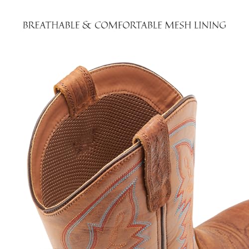 Image of SUREWAY Western Boots For Men - Mens Square Toe Cowboy Boot,Oil /Slip Resistant,Durable Fashionable Classic Pull on 10 Inch Wellington Boots - Soft Toe Work Boots