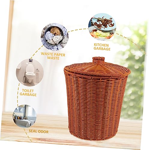 Caneca de basura YARNOW con tapa 9.2x9.2x11 pulgadas miniatura 4