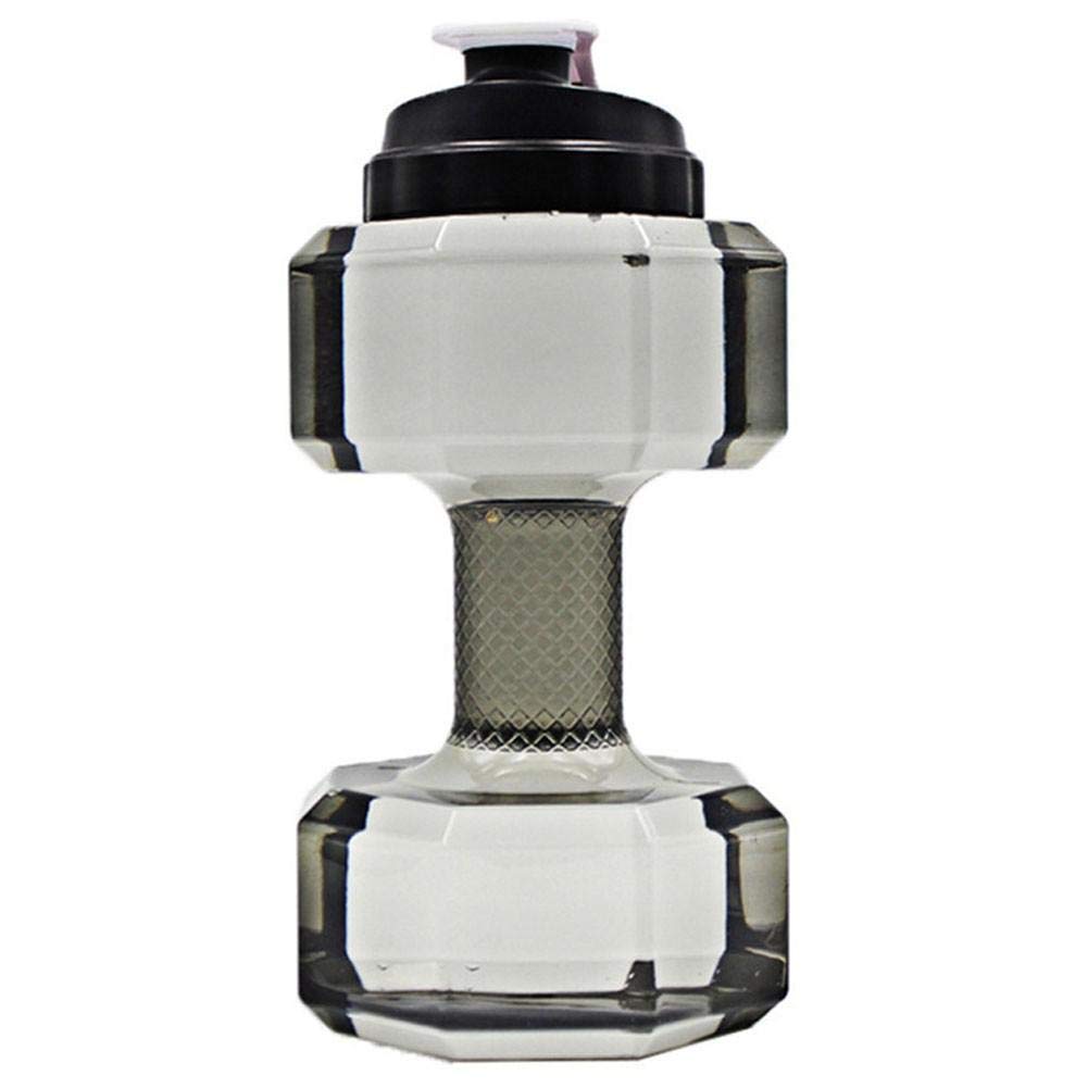 Wudaizhi Large Capacity Plastic Dumbbell Water Bottle Portable Sport 2.2l Dumbbell Water Kettle Eco-friendly Cup Dumbbell Shape Drinking Water Bottles
