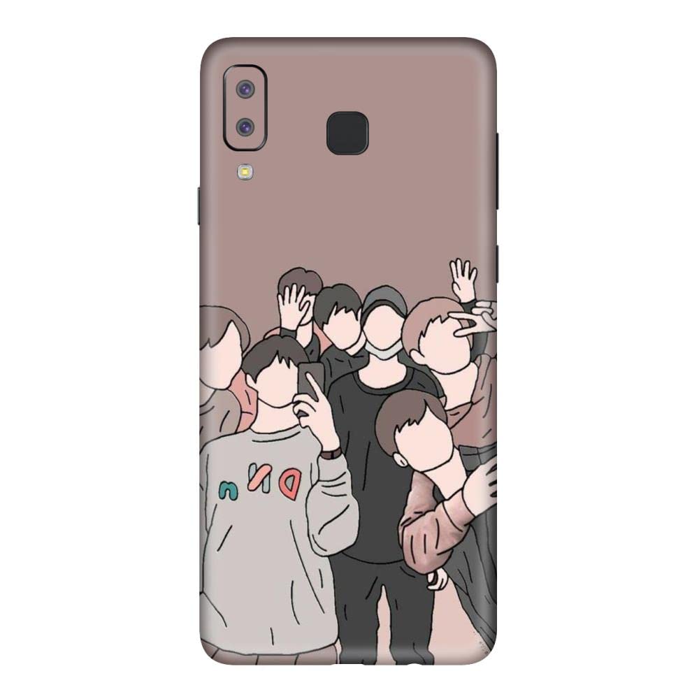 TOPPINGS Premium Vinyl Mobile Skins: Personalize & Protect Your Device with Stylish Precision-Fit Designs for Samsung Galaxy A8 StarDesign B04