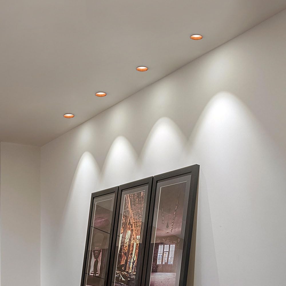 WLBHWL Creative Wood Grain LED Recessed Ceiling Light Aluminum 7W/12W LED Recessed Downlight for Hotel Restaurant Home Lighting Ultra-Thin Panel Light Fashion