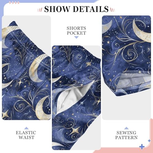 Pajama Pants Celestial Moons Stars Blue PJ Bottoms Sleepwear Lounge Sleep Pant with Pockets4