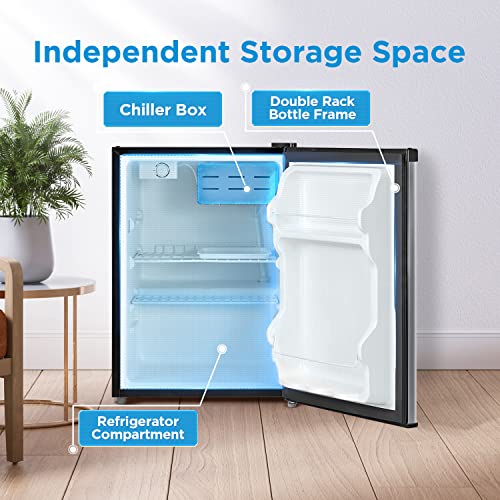 Midea Whs-87Lss1 Refrigerator, 2.4 Cubic Feet, Stainless Steel #TOP3