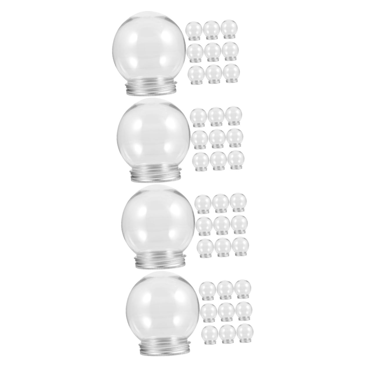IMIKEYA 40 Pcs À Neige Vides Boule À Neige Remplissable Couverture D'Affichage De Plante Globes d' De Bricolage en Plastique Compact À Neige pour Filles Boule D'Ornement