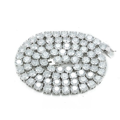 Cadena tennis unisex con diamantes creados en laboratorio y cierre seguro antipérdida