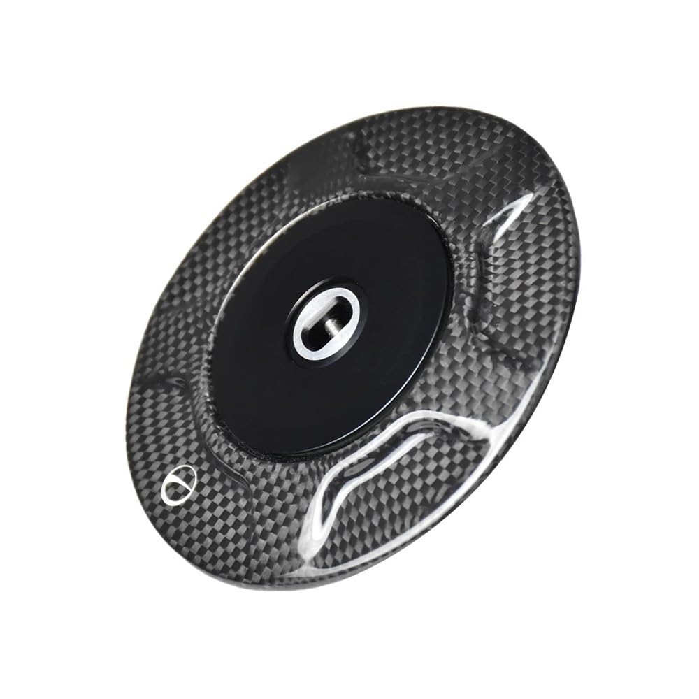 moto Adesivo serbatoio Per Du&cati Panigale V4 S/R 2025 Tappo serbatoio carburante con serratura in fibra di carbonio per motocicletta, sicurezza antifurto(Black)