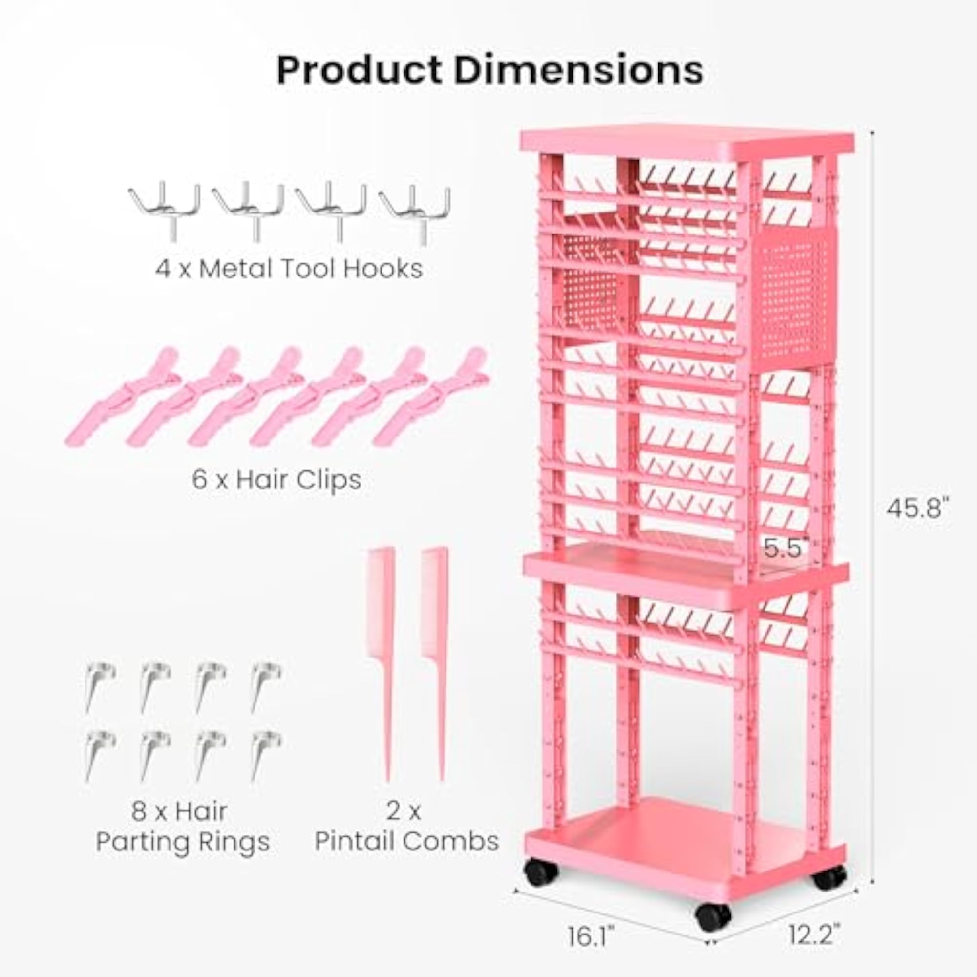 Braiding Rack with 220 Pegs, 2-Sided Design