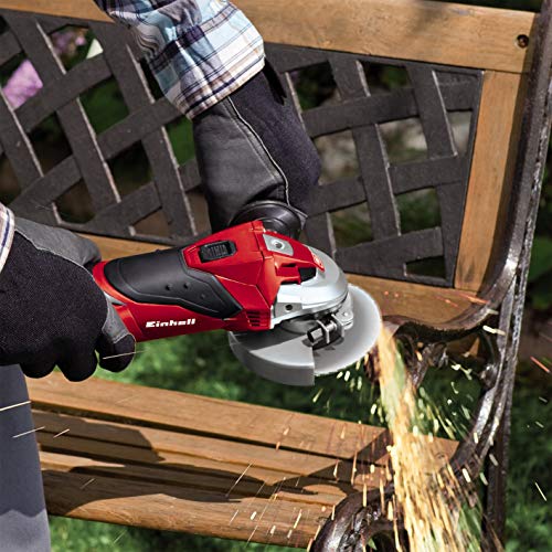 Einhell Winkelschleifer TE-AG 125/750 Kit (750 W, Spindelarretierung, vibrationsarm, inkl. 1x Diamant-Trennscheibe, Trennscheibenschutz, im Transport- und Aufbewahrungskoffer) – Bild 6