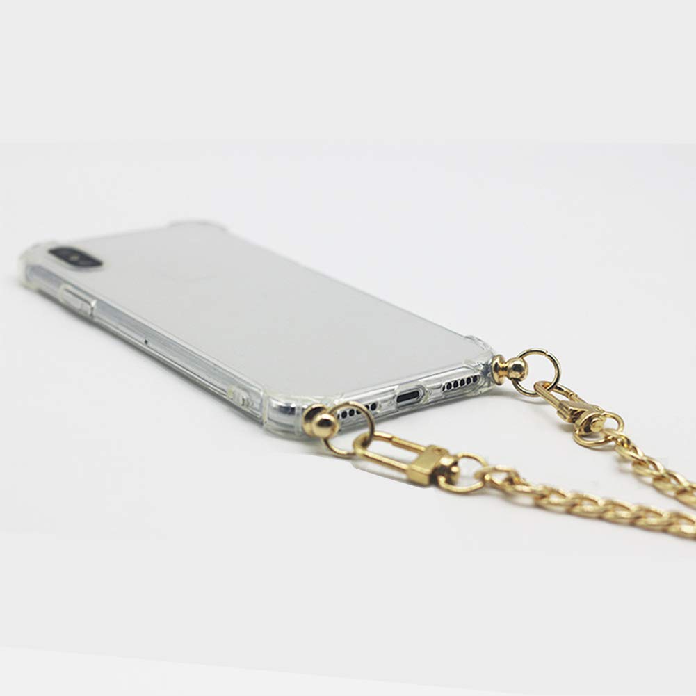 Rokmym Custodia per iPhone 12 Pro Max Necklace con tasca per carte di credito, tracolla in silicone TPU con cordino da appendere, custodia protettiva