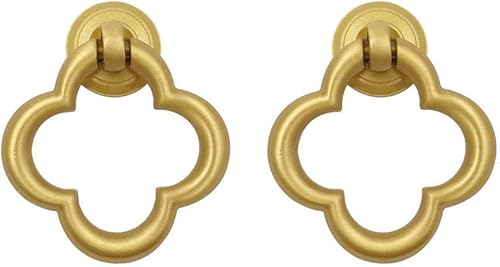 Tirador de puerta de muebles antiguos, anillo de cajón vintage P de latón cepillado para armario de cocina, tiradores dorados para armario, cajón,