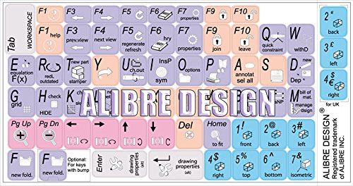 4Keyboard Pegatinas para Teclado Diseño Alibre miniatura 2