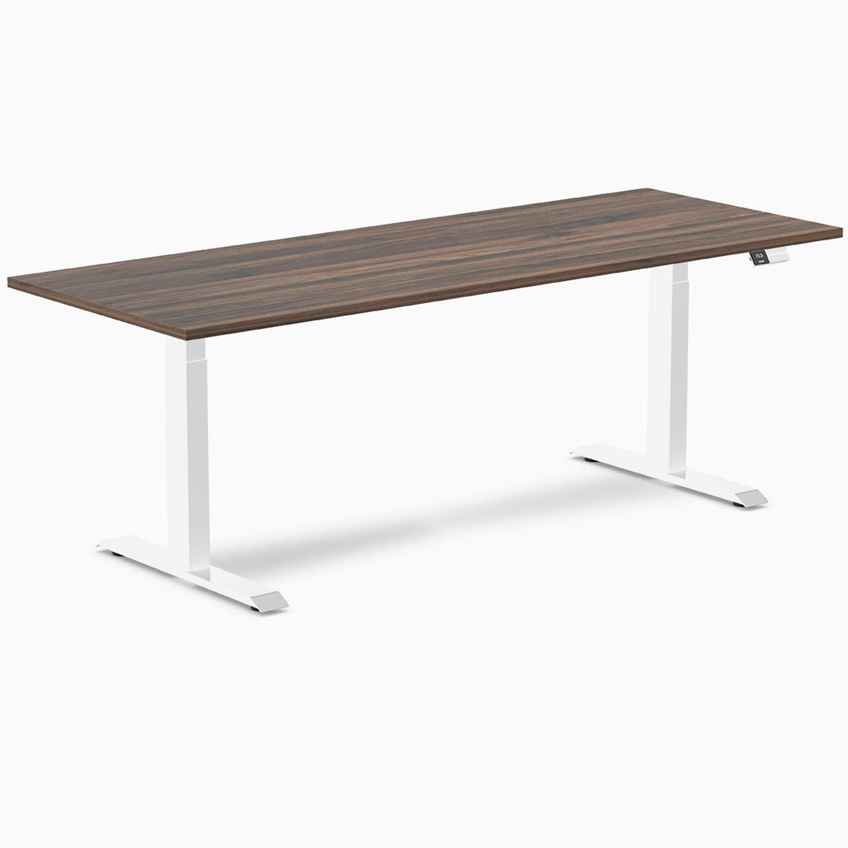 Desky Dual Laminate Sit Stand Desk Jarrah Legno 78.7" White