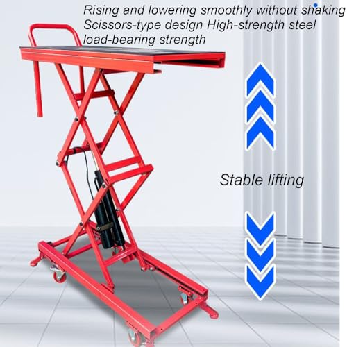 Hydrauliczny stół podnoszący, podnośnik nożycowy, nośność 200 kg, przenośny wózek podnoszący do zastosowań magazynowych i przemysłowych, ergonomiczna konstrukcja