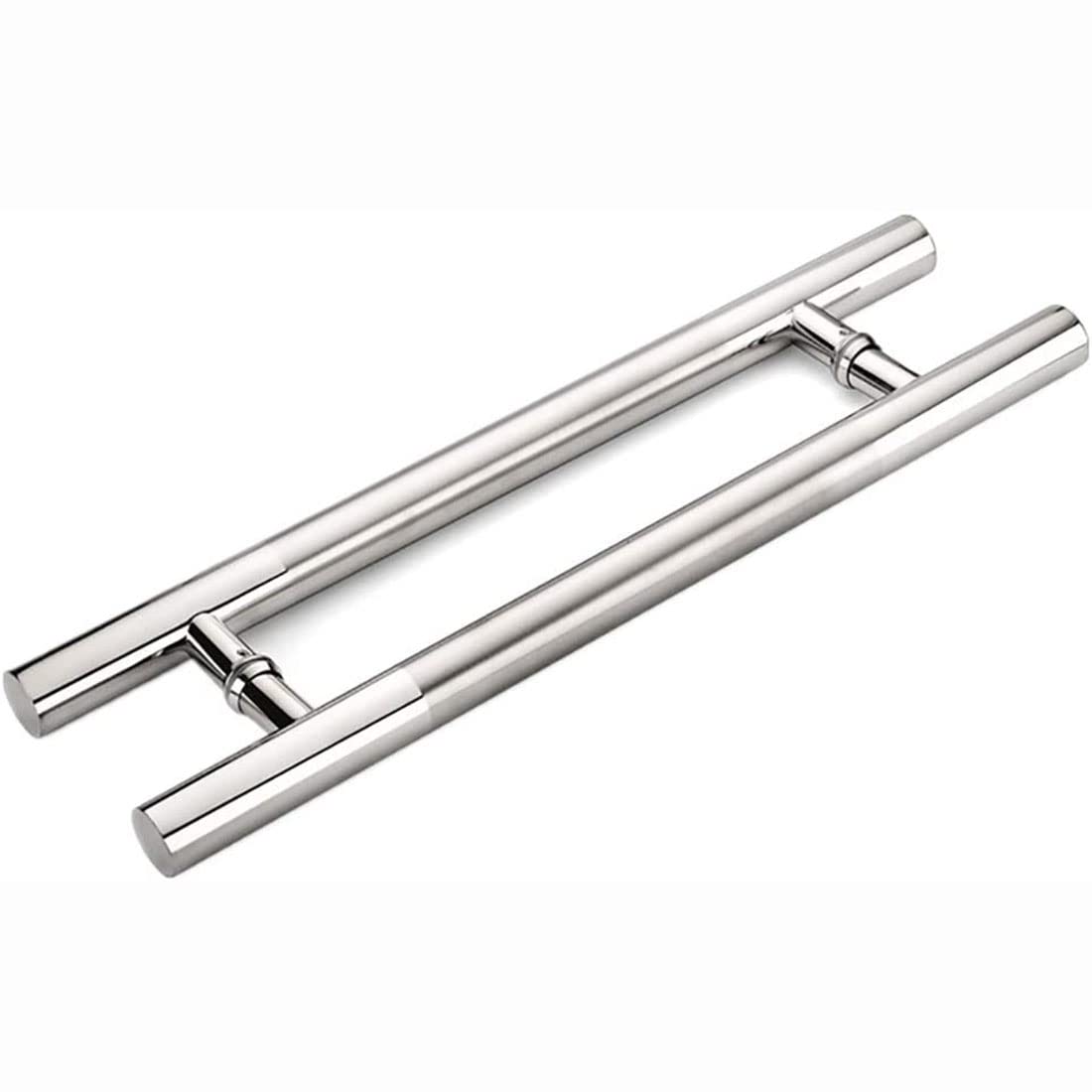 MXXQRHF Heavy-Duty Stainless Steel Sliding Barn Door Pull Handle, Two-Sided Glass Door Handle for Bathroom, Shed & Closet (800×500mm) - Durable & Stylish Accessory