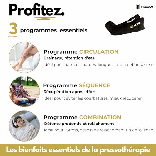 Bottes de pressothérapie R-FLOW à 3 programmes contre la rétention d'eau - 5