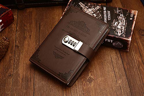 Retro Vintage Tagebuch A5 PU Leder Zahlenschloss Notizbuch Journal Retro Vintage Tagebuch A5 PU Leder Zahlenschloss Notizbuch Journal