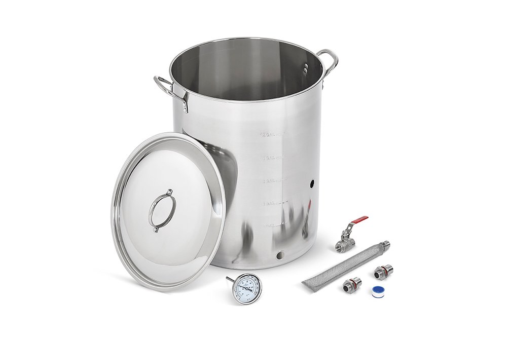 Buy Polar Ware Stainless Steel Brew Kettle with Cover, Ball Valve
