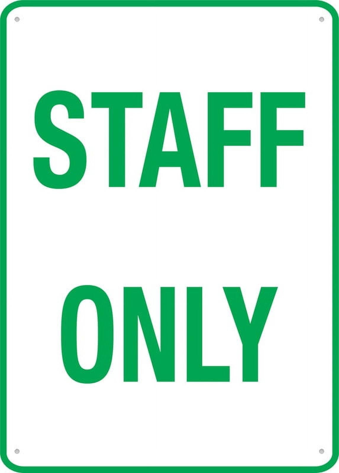 Peiyeety A05 Staff Only Signage 12X8 Inch Metal Signs Aluminum Sign Pre-Drilled Holes For Easy Mounting Indoor Or Outdoor Use For Fence Door Or Gate