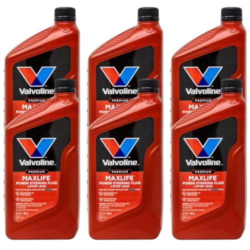Image of Vavoline MaxLife PS and SL Power Steering Fluid with Stops Leaks, Prevents Wear Foaming and Oxidation for Meets GM 1050017, Chrysler 5931, Ford M2C195-A, 32oz, 6PK
