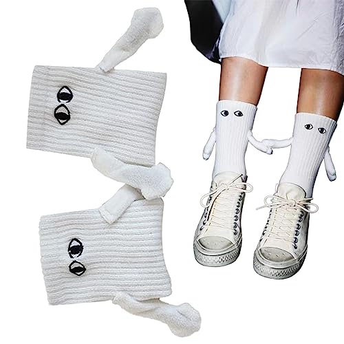 KRYMXAR Magnetische Socken - 5 Paar Socken Mit Händchen-Halter - Lustiges Geschenk Für Paare & Freunde