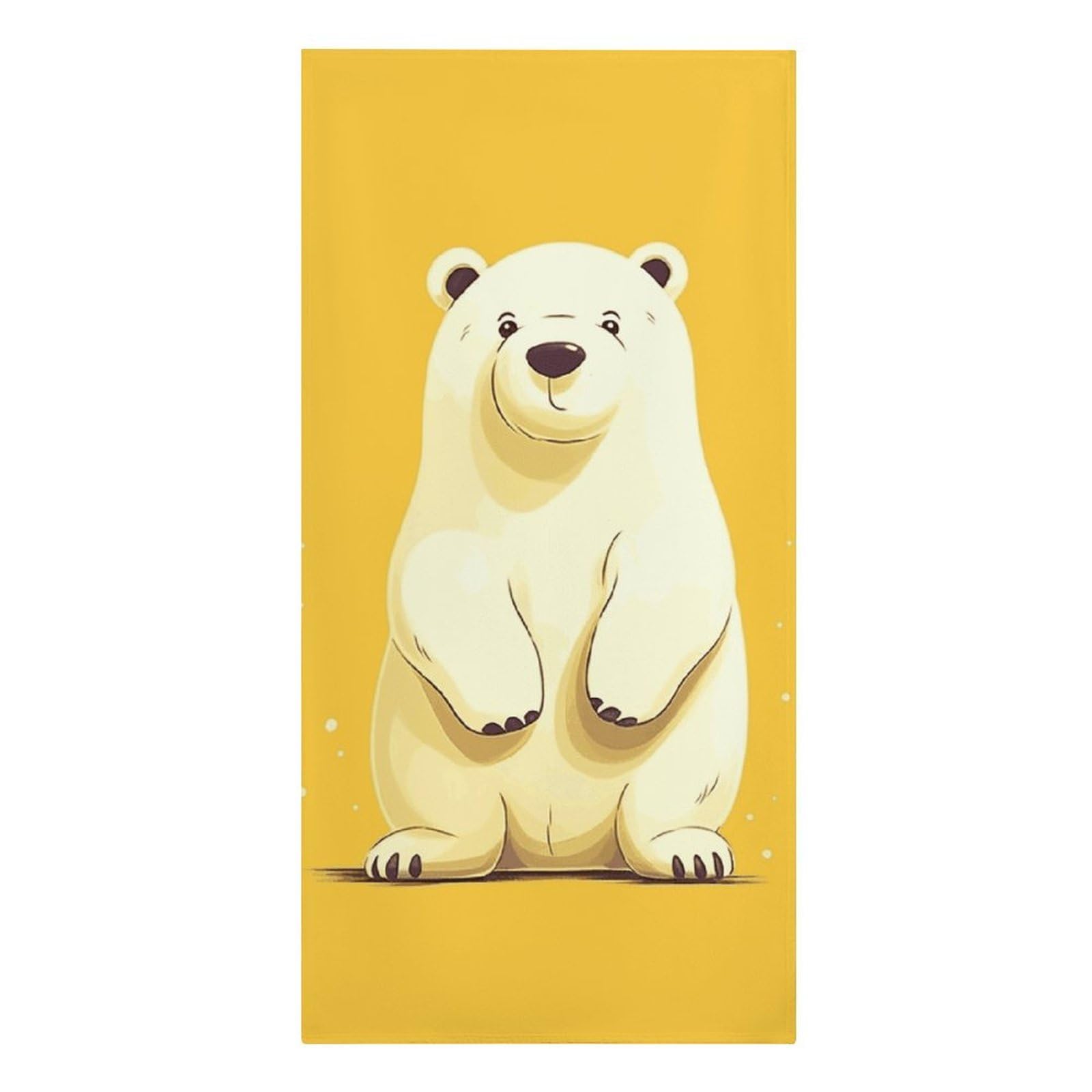 QMNLKH Cute Cartoon Polar Bear Beach Towel for Women, Large Microfiber Pool Towel for Men, Absorbent Swim Towels for Home, Lightweight Bath Towels for Camping, Yoga, 30.3"x61.4"