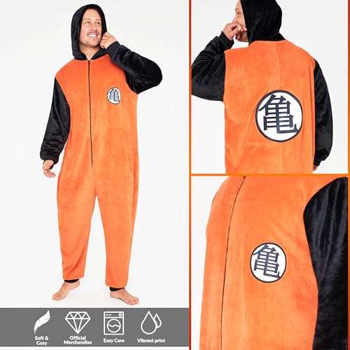 Dragon Ball Z One-Piece Pajamas for Men with Hood - Anime Gifts for Him3