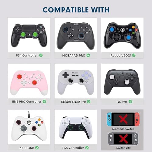 Image of Like Star Silicone Thumb Grip Caps, Anti-Slip Controller Joystick Cap Covers, Luminous Anti-Scratch Analog Stick Caps Compatible with PS4 / PS5 / Xbox 360 / Xbox One (Pack 4)