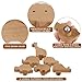 Qunclay 6 Sets Wooden Animal Dresser Knobs Decorative Nursery Wood Drawer Pulls with Screws Furniture Pulls Handles for Nursery Home Bedroom Kitchen Cabinets Hardware Cupboard (Zoo)