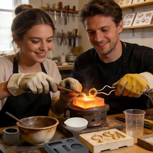 Kit de fusion d'argent 4 pièces résistantes à la chaleur et moules réutilisables - 7