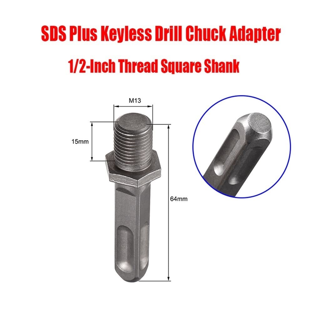 1PC SDS Plus uchwyt wiertarski Adapter konwertuj klucz udarowy wiertarka udarowa wkrętak udarowy na wiertarkę elektryczną-1/2INCH-20UNF (kolor: kwadratowy trzpień)